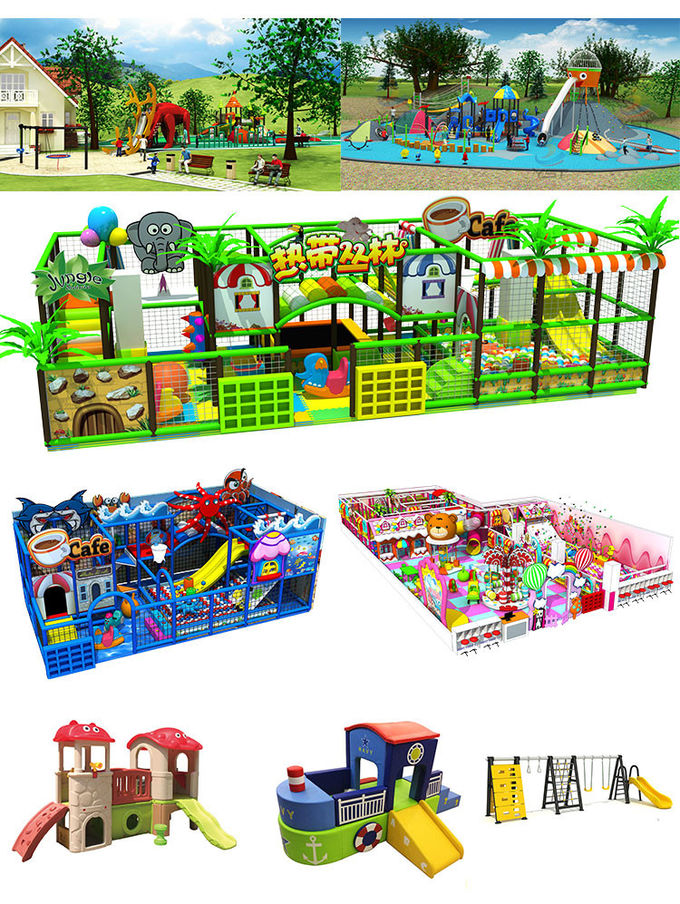 Водоустойчивое смешное скольжение спортивной площадки детей, крытые взбираясь игрушки для малышей