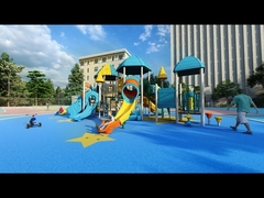 Multifunction plastic children outdoor amusement park combination slide playground